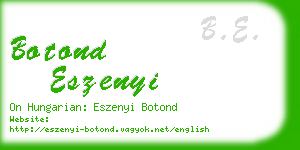 botond eszenyi business card